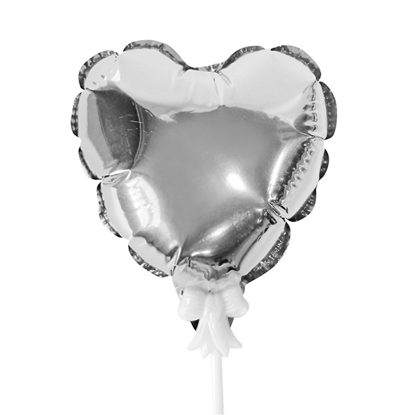 6067342 Y Шар самодув Сердце Silver 15см