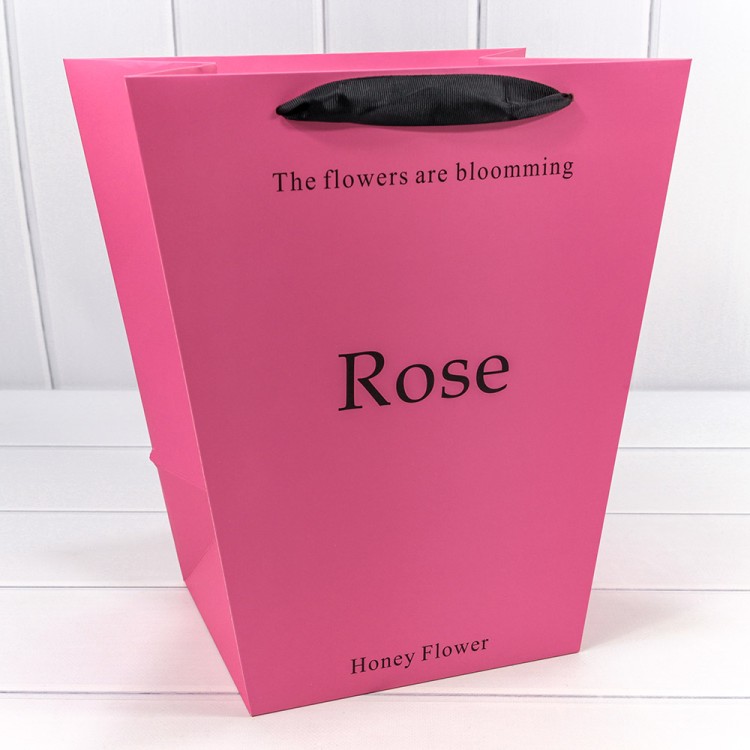 000182/35 Пакет подарочный "Rose" Лиловый 30*34*20 210г 1/10 1/100